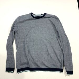 Ted Baker London Mens Navy Blue Stripe Jax Crew Sweatshirt XL (Ted 5)